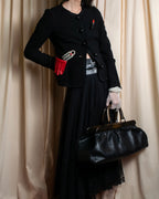 "GUCCI" Bamboo essence horizontal leather handbag