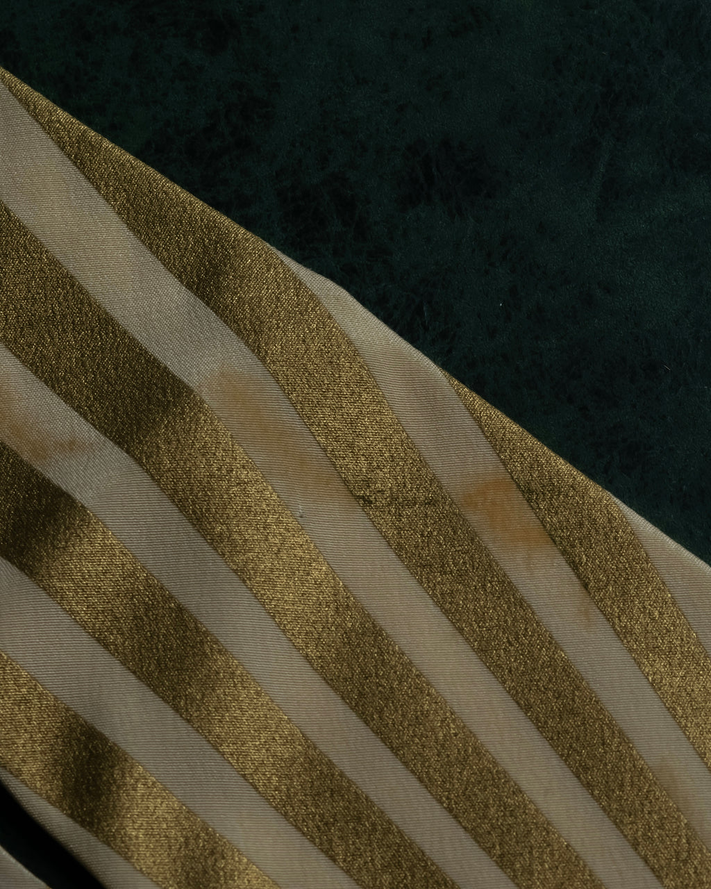 "JEAN PAUL GAULTIER" Radiation gold & human pattern silk neck tie