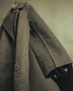 “BALENCIAGA” 00’s-10’s Wool angora wide-lapel coat