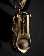 "Christian Dior" 70’s-80’s bark texture drop clip earrings