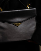 "JUNKO KOSHINO" Geometric motif design 2-way leather shoulder bag