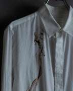 "Alexandar McQueen" Smoke art print cotton oversized shirt