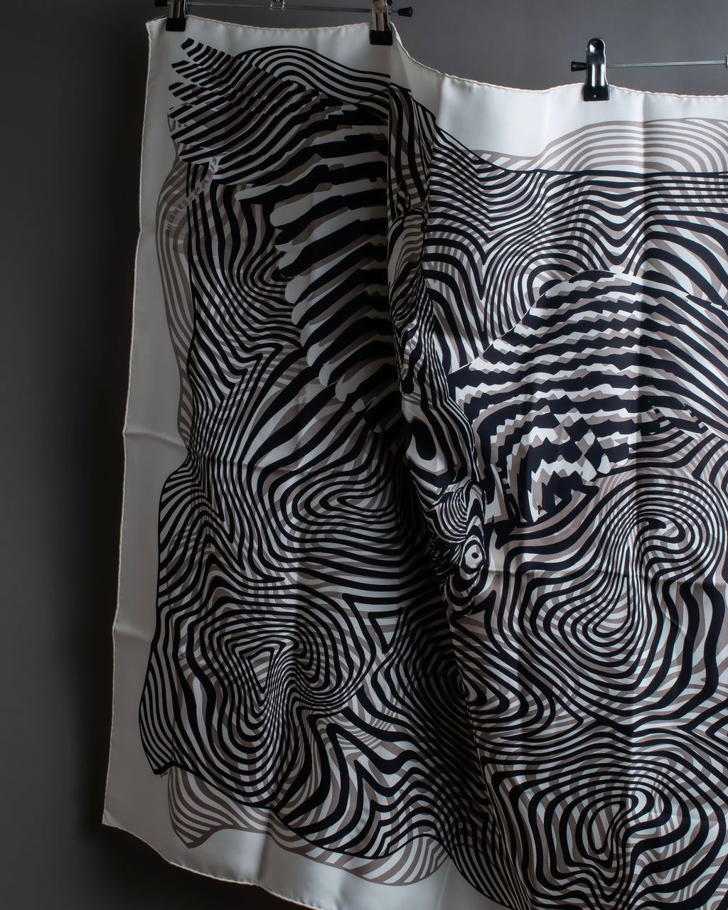 "HERMES" Zebra abstract print Carre 90 silk scarf