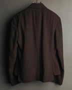 "Salvatore Ferragamo" 90's Shoe-motif gold button wool tailored jacket