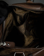 "Salvatore Ferragamo" Gathered form Gancini motif design suede hand bag