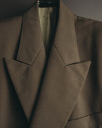 "Yves Saint Laurent pour homme" 80's-90's Structured double-breasted wool blazer