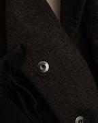 "FENDI" Double-breasted heavy duty wool flannel jacket