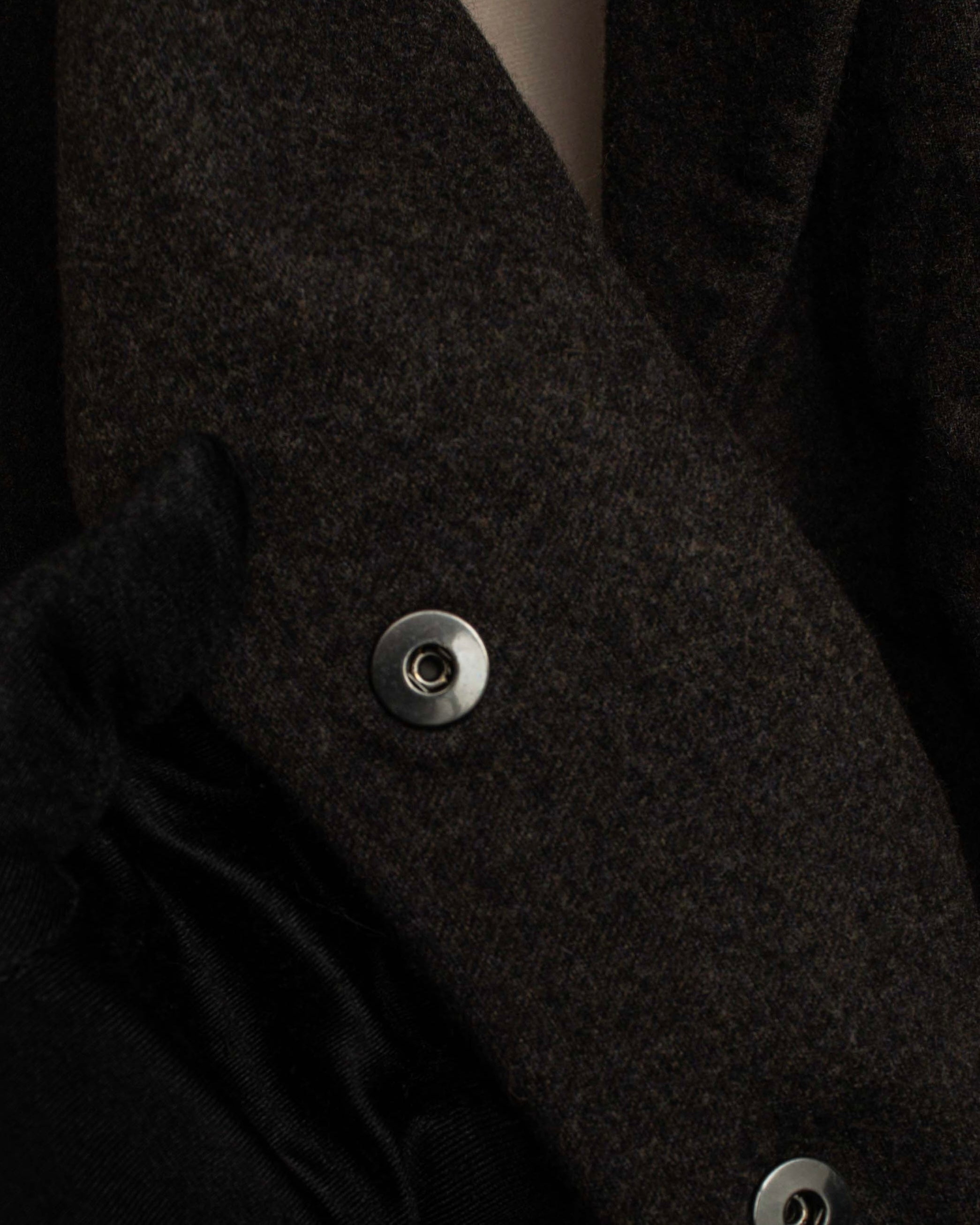 "FENDI" Double-breasted heavy duty wool flannel jacket