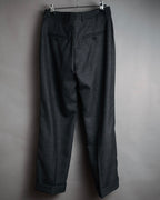 “CELINE” Post-2018 Glen check wool tailored trousers