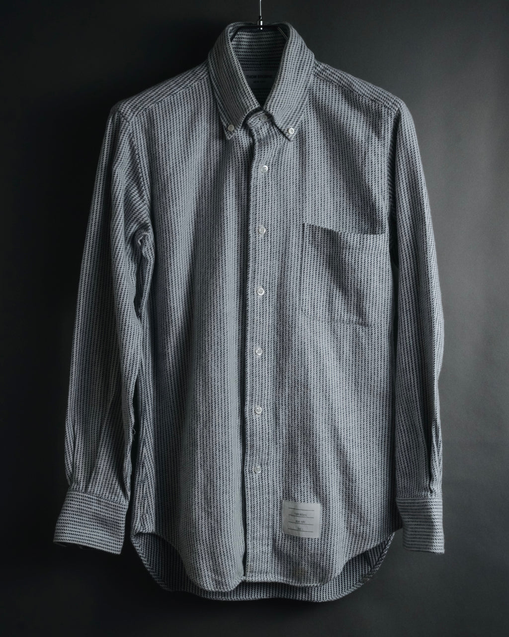 "THOM BROWNE" Micro patterned button-down shirt