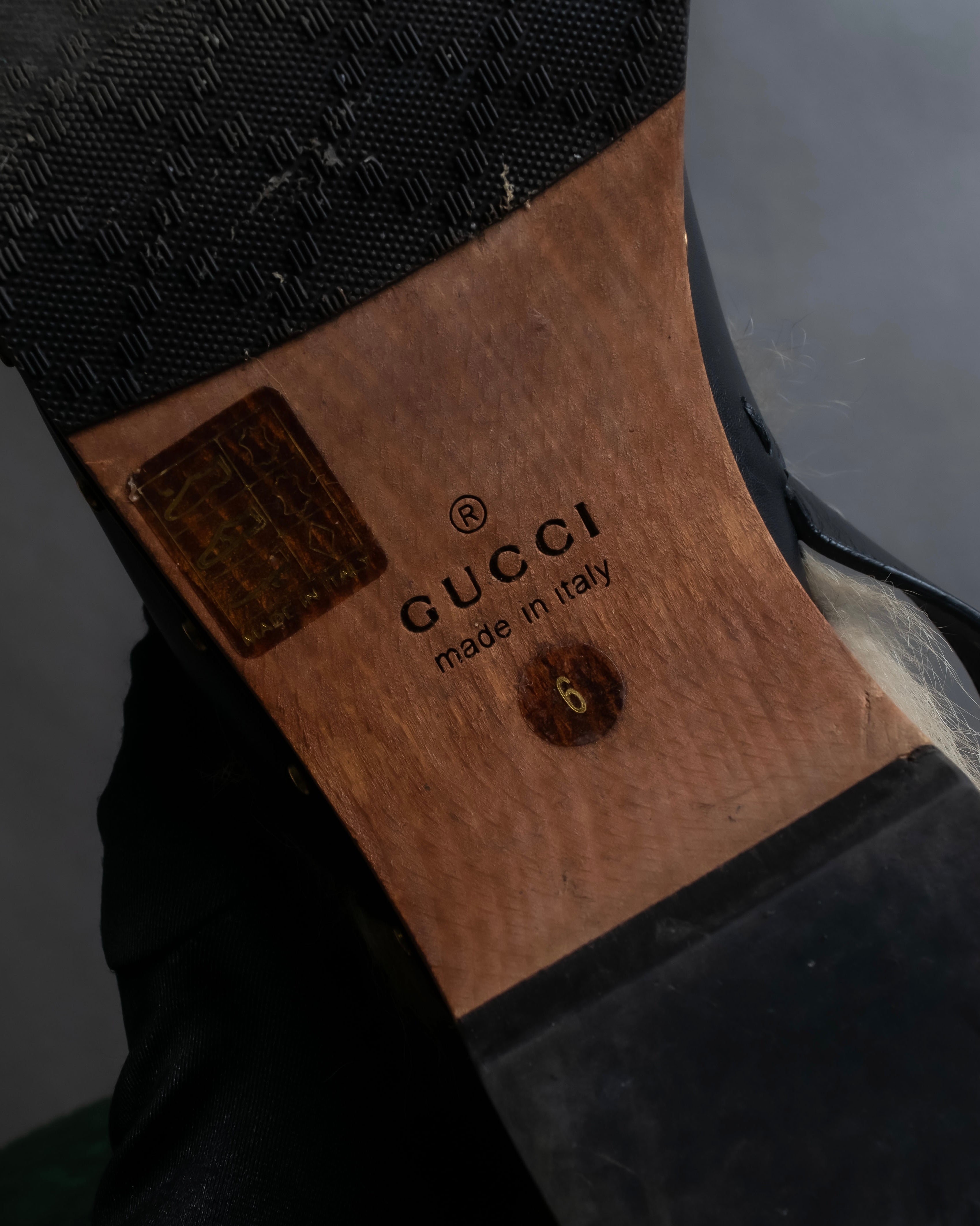 "GUCCI" Horsebit design Princetown heeled loafers