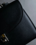 "BURBERRYS" Metal fittings design grain leather 2way bag
