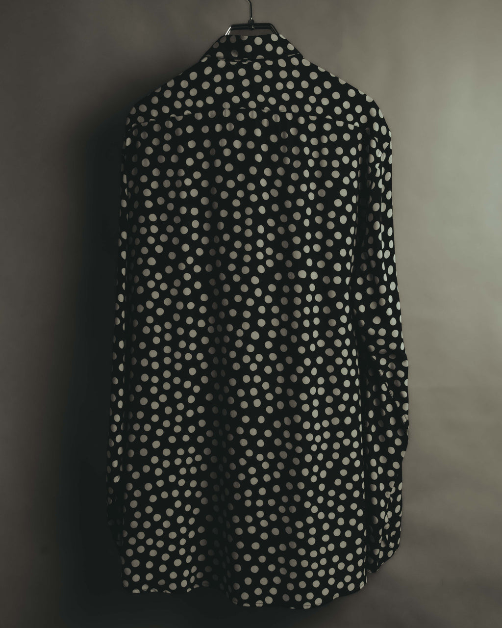 -SPECIAL- "Saint Laurent" 2019-2020 Polka dot silk long sleeve shirt