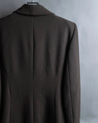 "Christian Dior Boutique Paris" Beautiful waist-shape shawl collar long coat