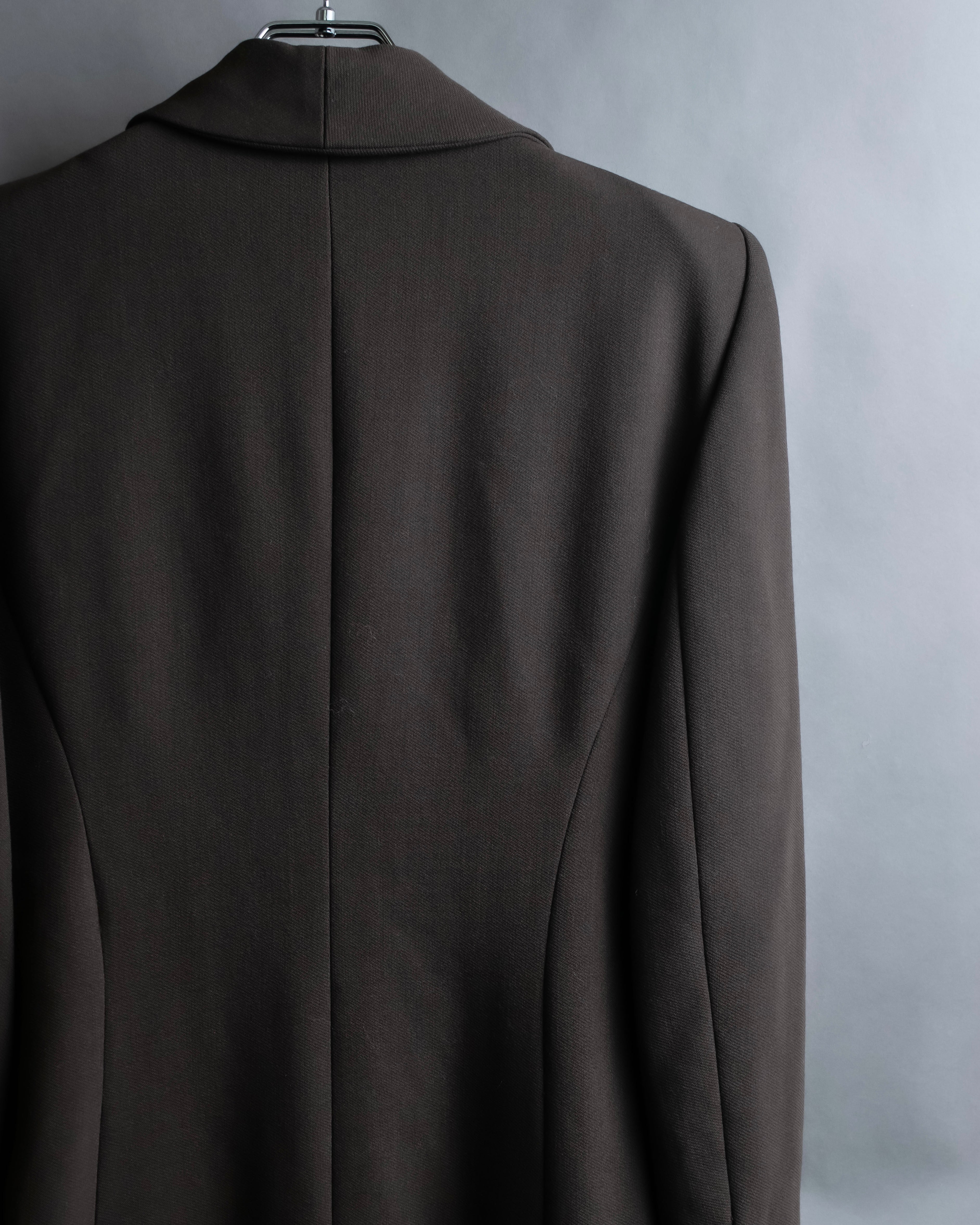 "Christian Dior Boutique Paris" Beautiful waist-shape shawl collar long coat