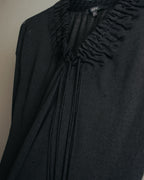 “GUCCI” 2001-2004 Tom Ford era gathered wool fringe knit top