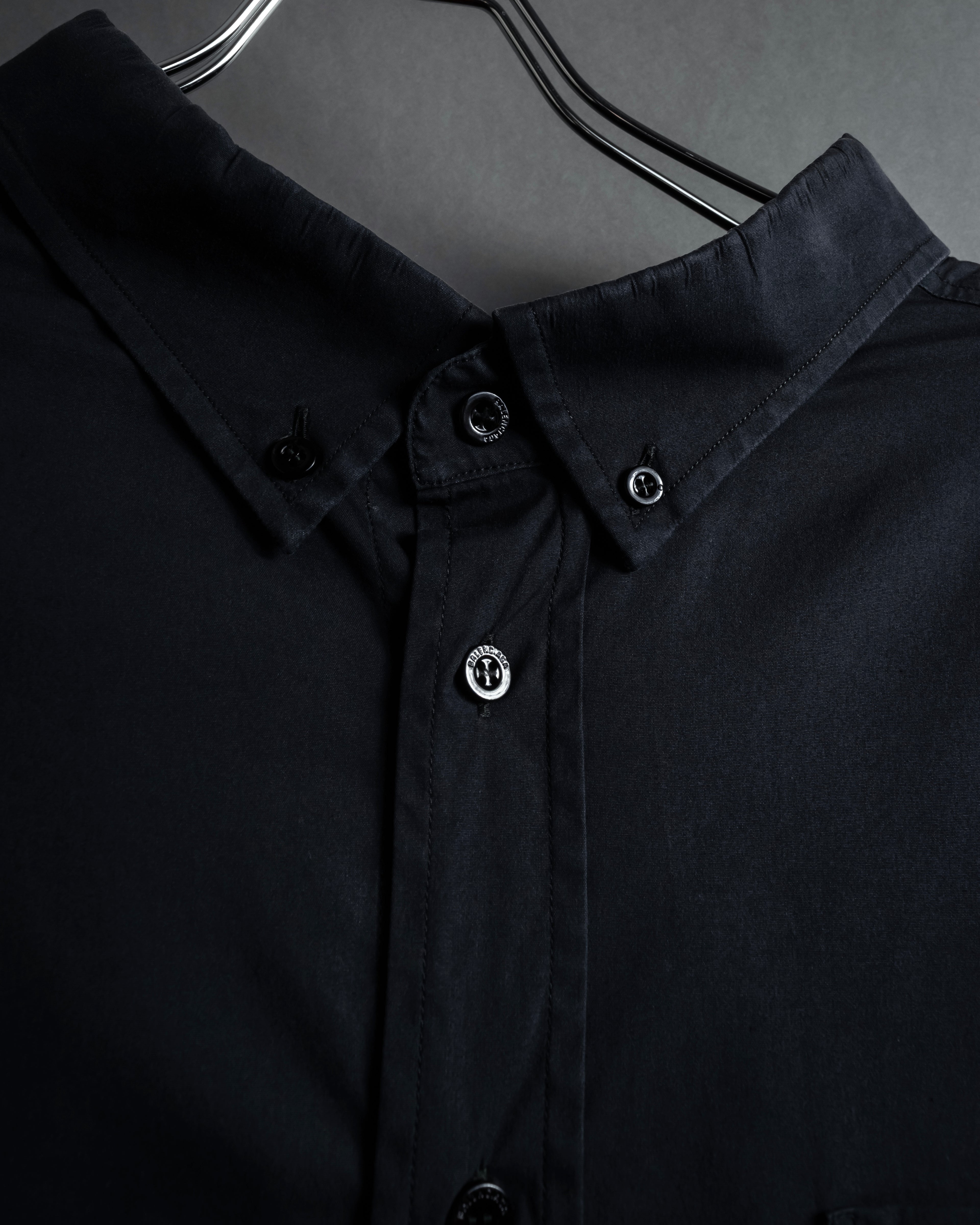 “BALENCIAGA” Button-down collar relaxed shirt