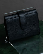 "CELINE" Crossgrain leather tri-fold wallet