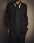 -SPECIAL- “CHANEL” 05Spring black tweed fringe necktie