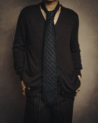 -SPECIAL- “CHANEL” 05Spring black tweed fringe necktie