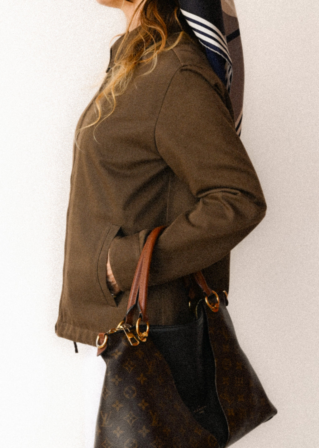 VINTAGE/ Short Length Cotton Jacket Brown
