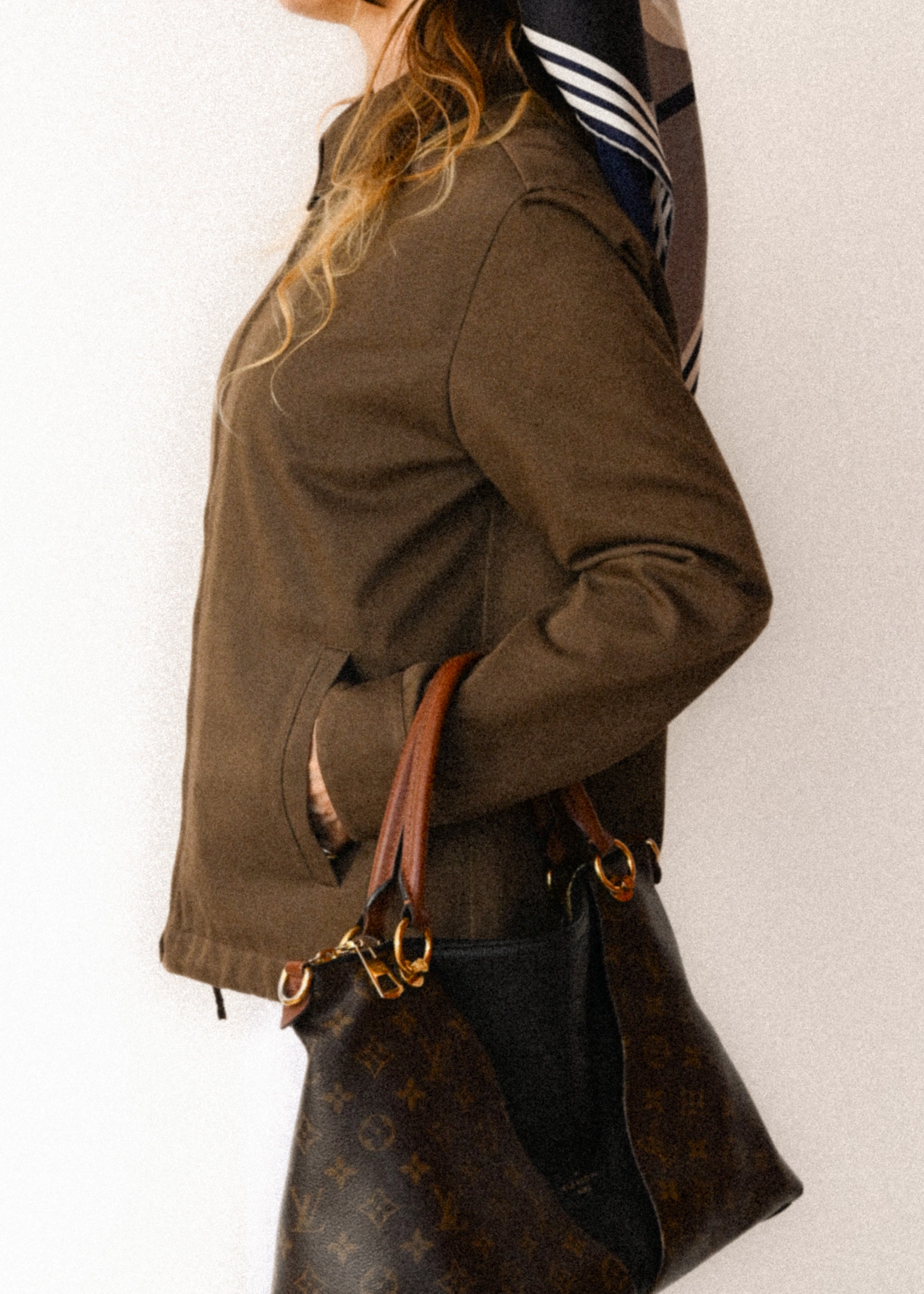 VINTAGE/ Short Length Cotton Jacket Brown