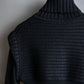 "FENDI" Bustier docking shape ribbed turtleneck knit