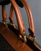 "CELINE" Macadam pattern leather combination boston bag