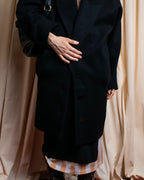"STELLA McCARTNEY" Cashmere blend peak lapel tailored coat