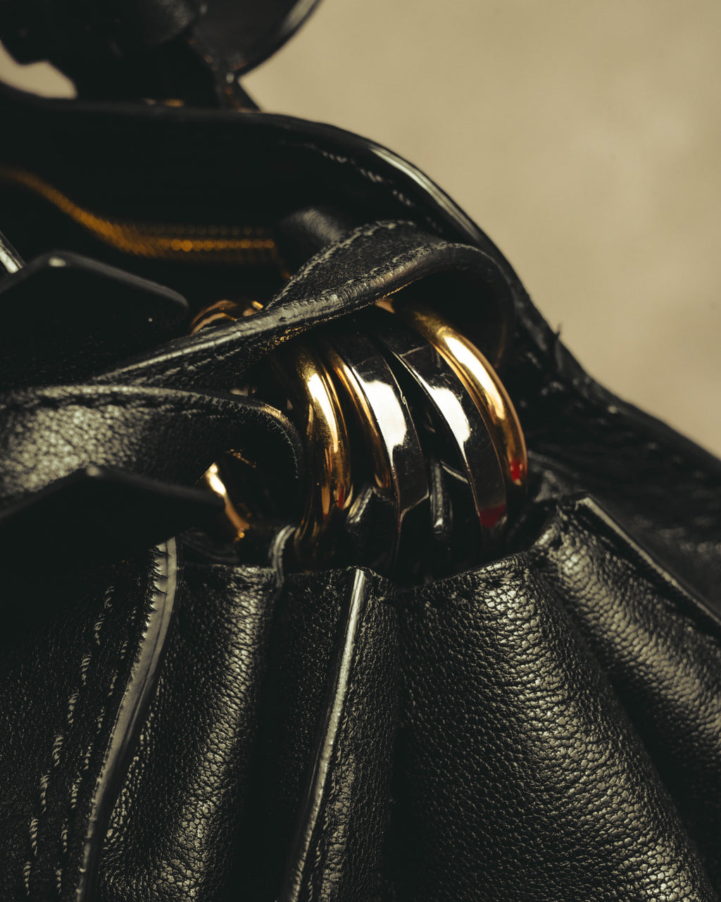 "Chloé" 00's Textured leather satchel bag