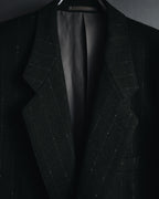 "Yves Saint Laurent diffusion hommes" 80’s-90’s structured glitter pinstripe wool suit set-up