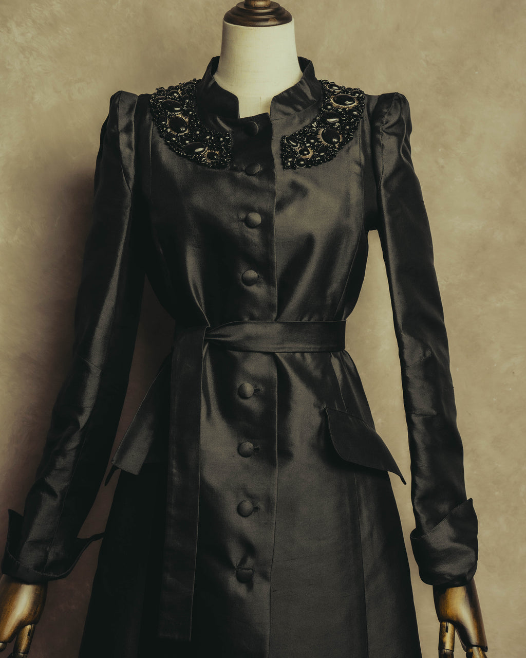 "CELINE" 00's Embellished silk coat