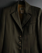 -SPECIAL- "HERMES" 90's Military-inspired zip design tailored jacket