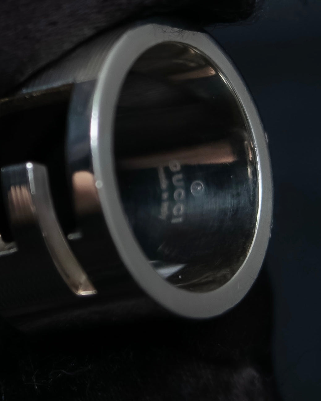 “GUCCI” G logo silver 925 ring