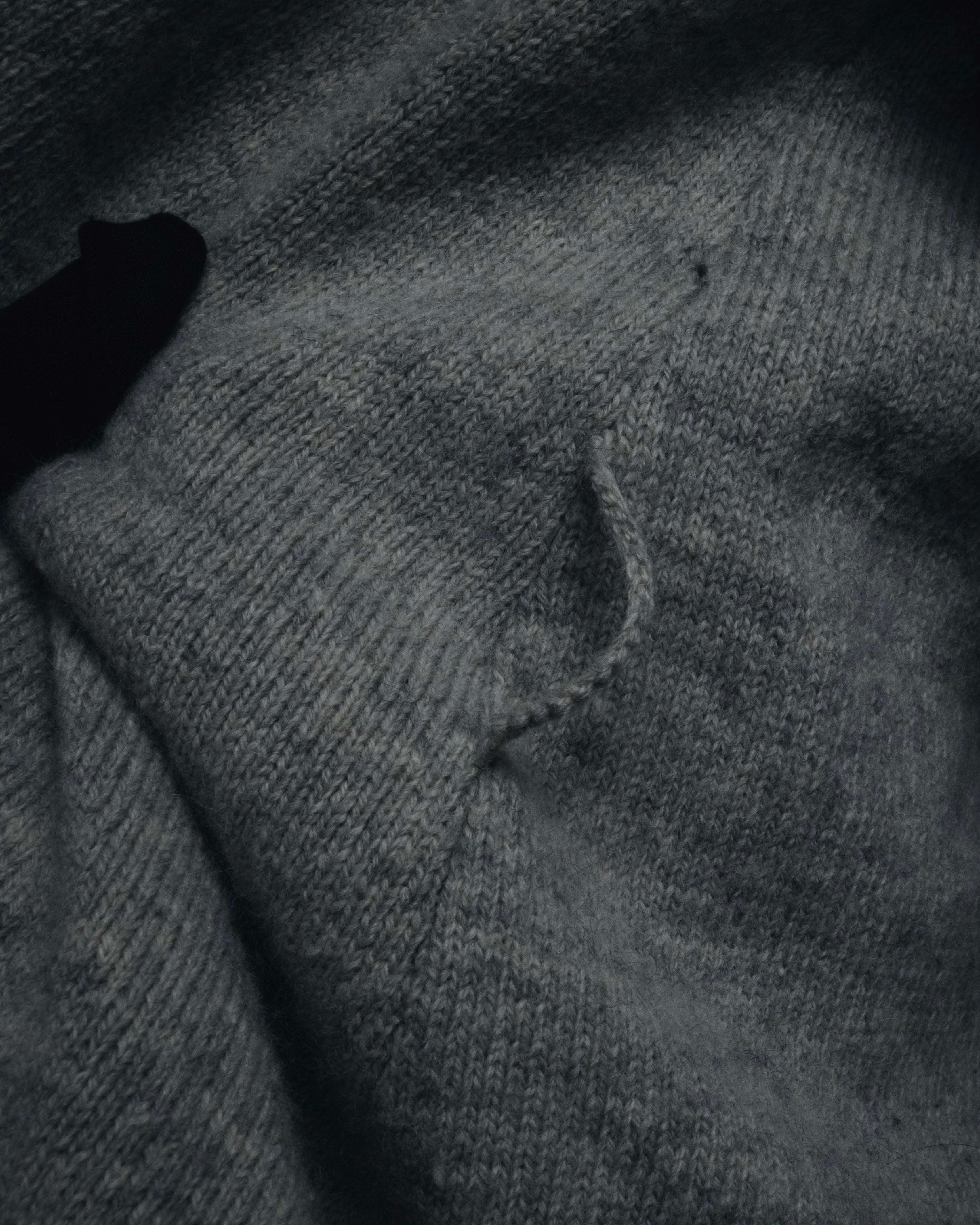 "Maison Margiela" 17AW belted gown knit coat