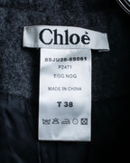 "Chloe" Gathered waist round collar coat