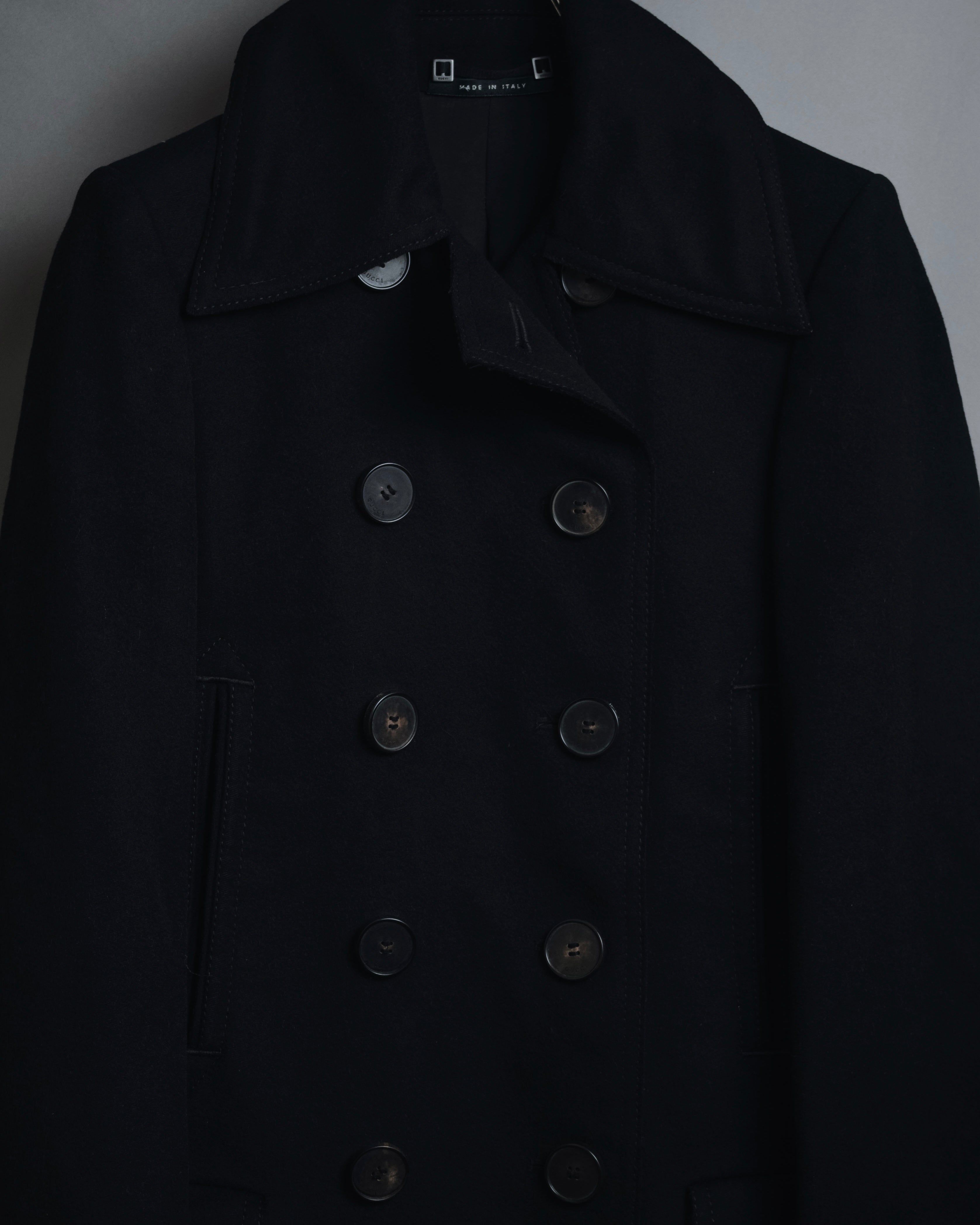 GUCCI (グッチ) - ダブルブレスト ロングコート - ブラック - 36 GUCCI (グッチ) - ダブルブレスト ロングコート - ブラック - 36