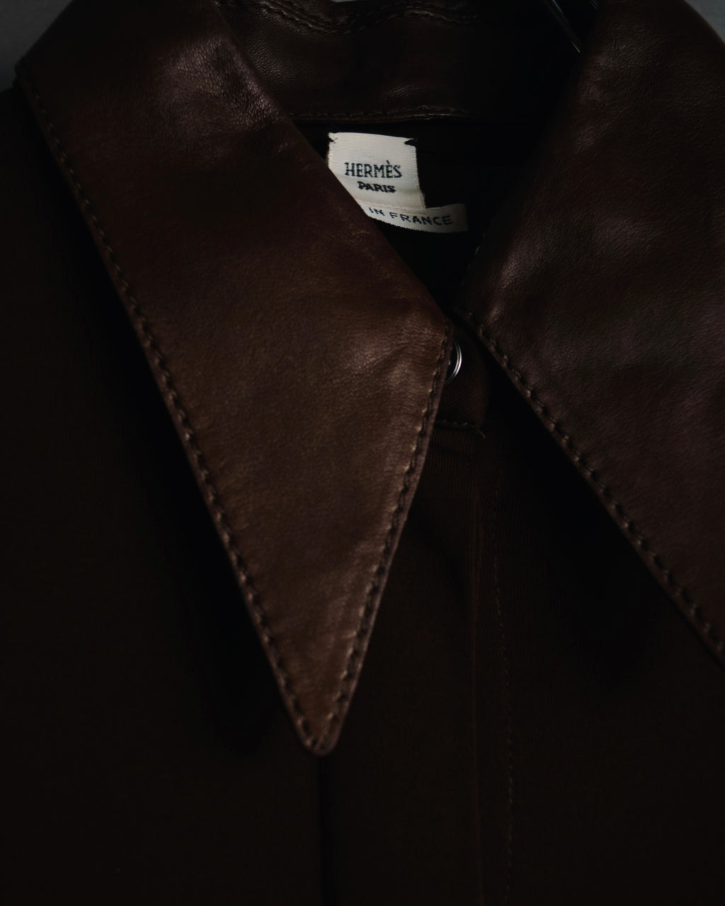 –SPECIAL– "HERMES"
00’s Transformable leather-trim viscose shirt