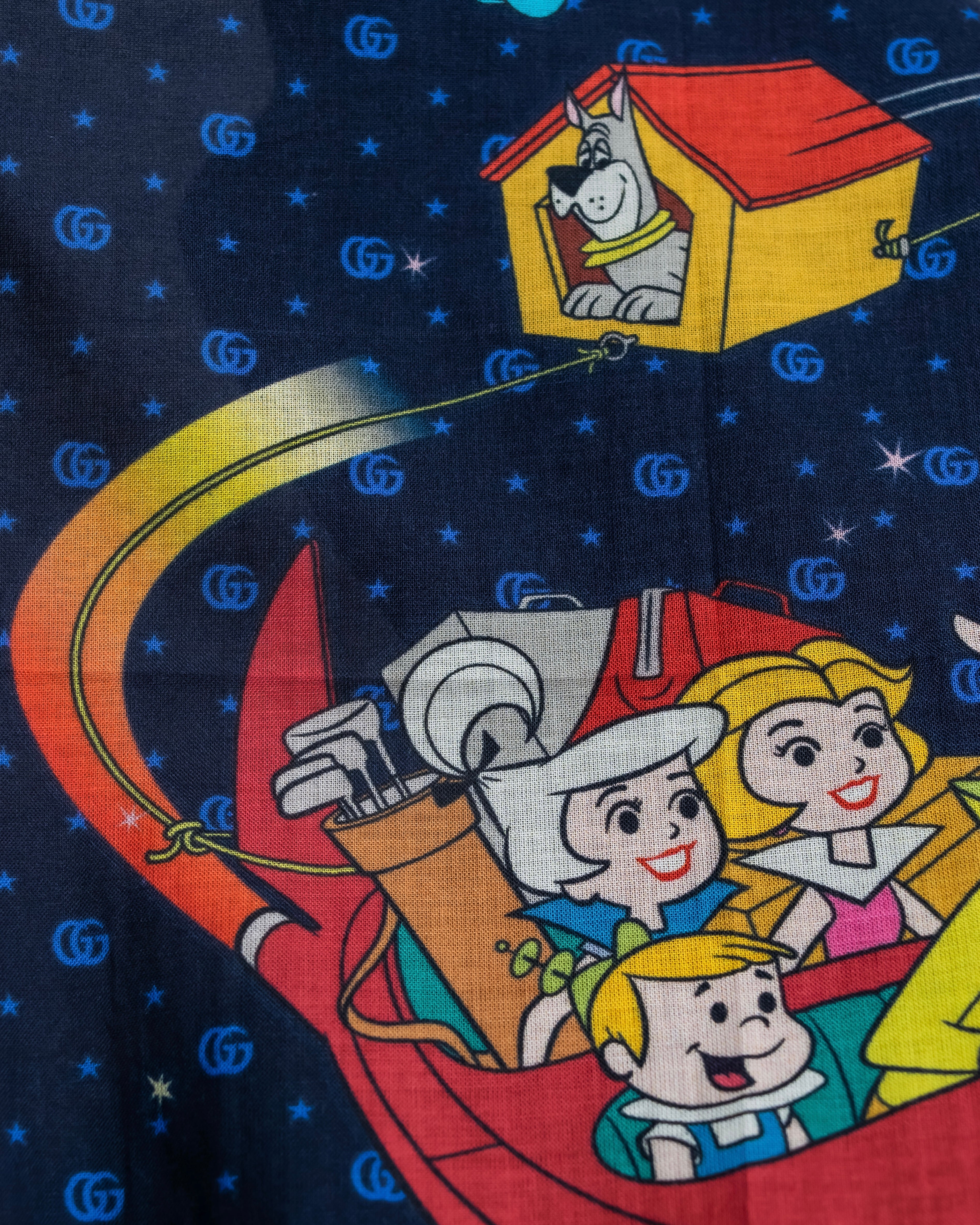 "GUCCI" Michele period Jetson collaboration silk scarf