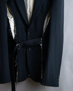 "COMME des GARCONS HOMME PLUS" 17AW Cutting design belted tailored jacket