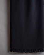 "ISSEY MIYAKE" Organic cutout fringe wrap skirt