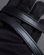 "Christian Dior" Structured flap design gold clasp leather bag