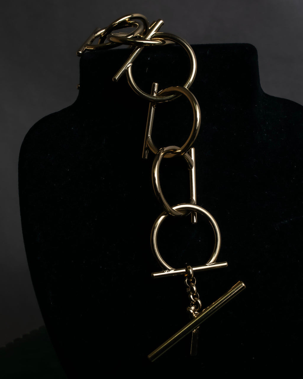 "Salvatore Ferragamo" Gancini motif layered gold bracelet