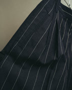 -SPECIAL- "LOEWE" 10's Pinstriped silk-lined wide trousers