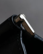 "Saint Laurent" Crocodile embossed leather bi-fold money clip