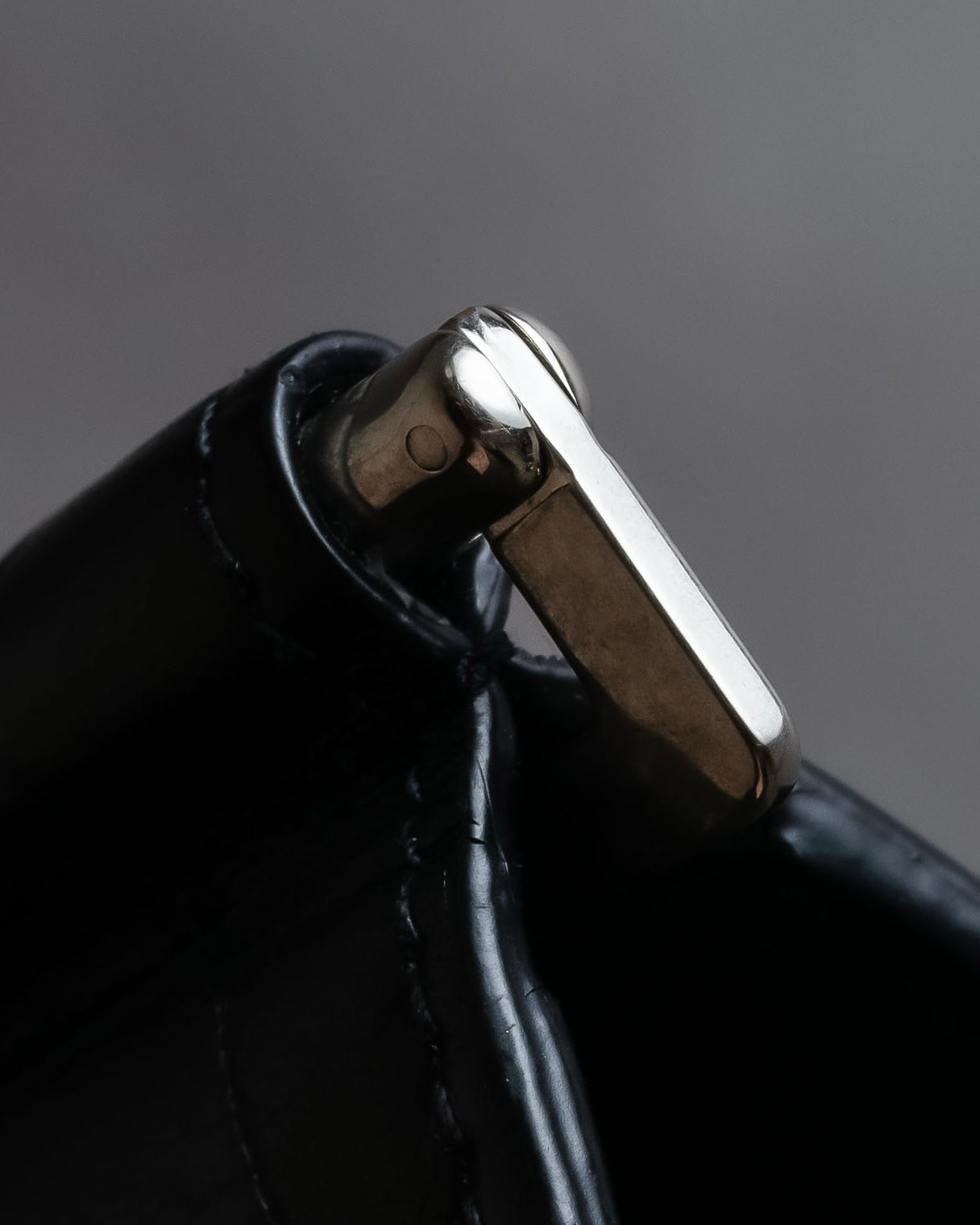 "Saint Laurent" Crocodile embossed leather bi-fold money clip