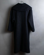"YVES SAINT LAURENT" Large shawl collar black long coat
