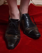 "GERARD SENÉ" Hand-patinated curved silhouette oxford shoes