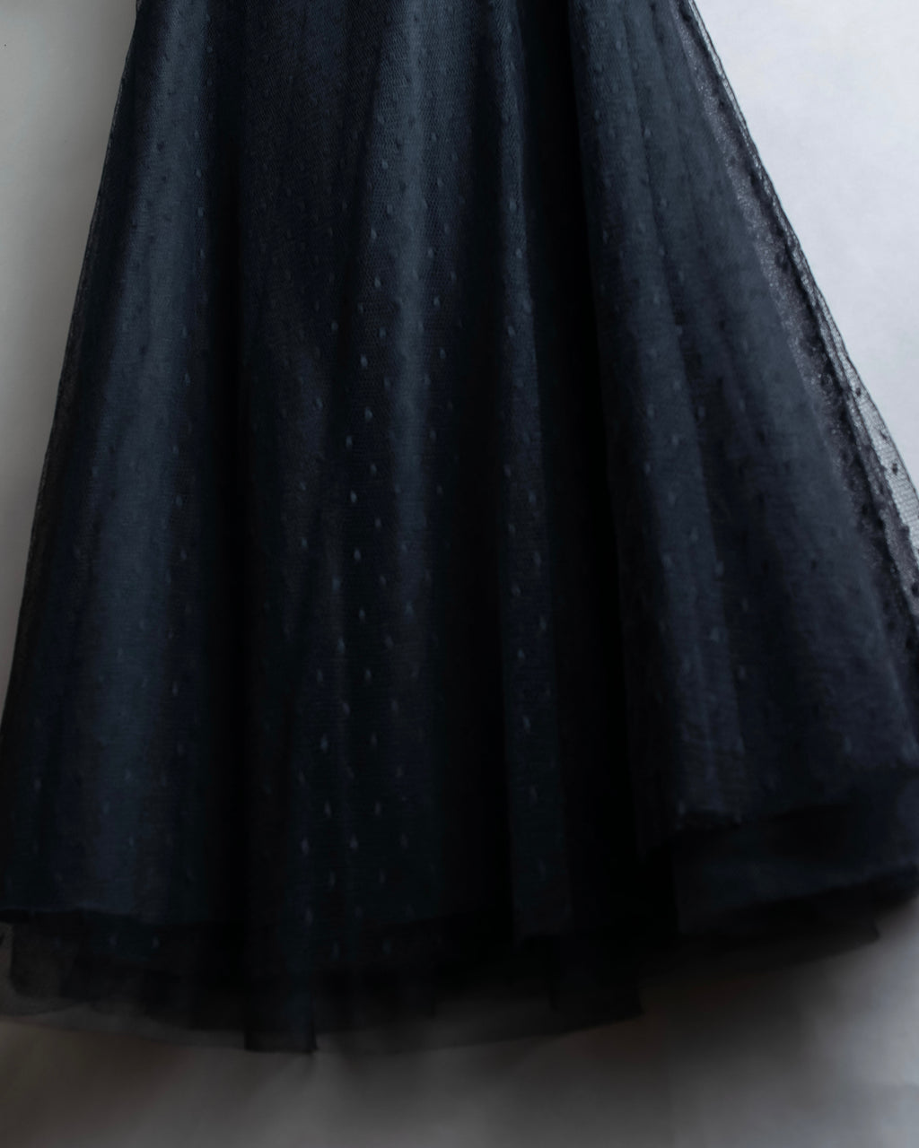 "RED VALENTINO" Polka dot pattern tulle flared skirt