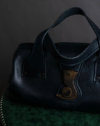 "GUCCI" Vintage gold metal fittings mini doctor bag